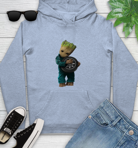 NHL Groot Guardians Of The Galaxy Hockey Sports Boston Bruins Youth Hoodie 10