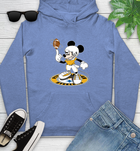 NFL Football Pittsburgh Steelers Cheerful Mickey Disney Shirt Youth Hoodie 11