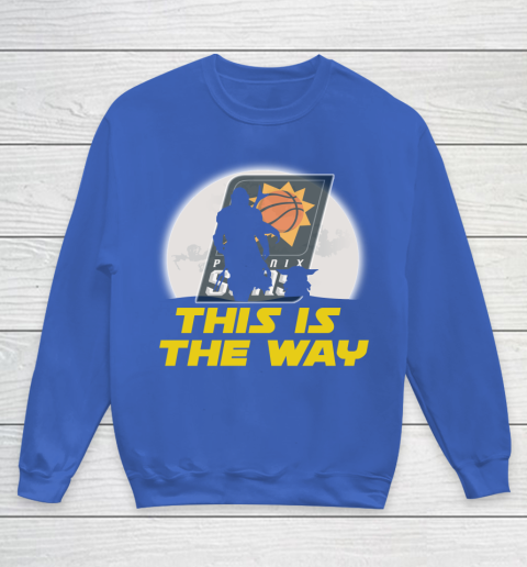 Phoenix Suns NBA Basketball Star Wars Yoda And Mandalorian This Is The Way Youth Sweatshirt 6
