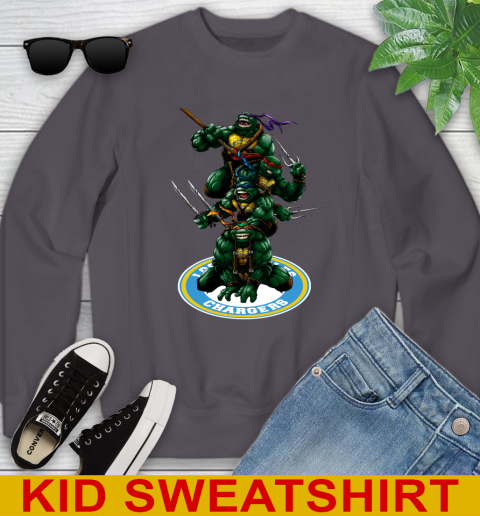 NFL Football Los Angeles Chargers Teenage Mutant Ninja Turtles Shirt Youth Sweatshirt 6