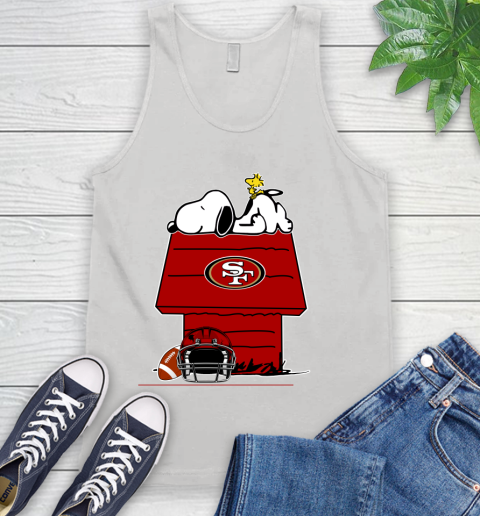 San Francisco 49ers NFL Football Snoopy Woodstock The Peanuts Movie Tank Top