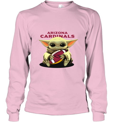 Baby Yoda Loves The Arizona Cardinals 30xf baby yoda loves the arizona cardinals long sleeve tee 14 front light pink