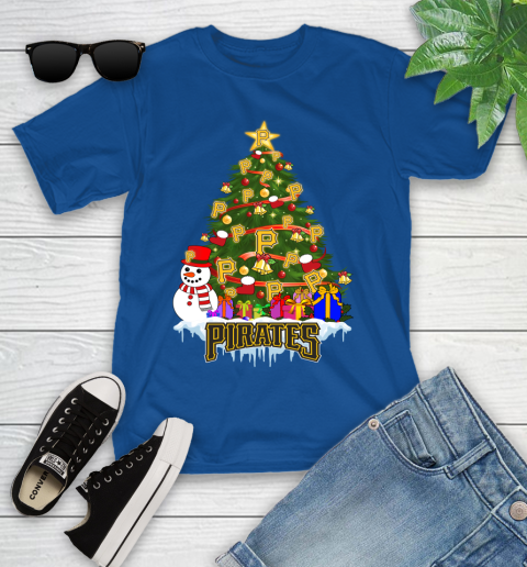 Pittsburgh Pirates Merry Christmas MLB Baseball Sports Youth T-Shirt 9