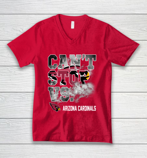 NFL Arizona Cardinals Football Can't Stop Vs V-Neck T-Shirt 6