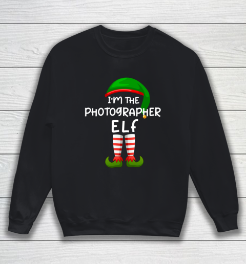 I m The Photographer Elf Funny Elf Family Matching Christmas Sweatshirt