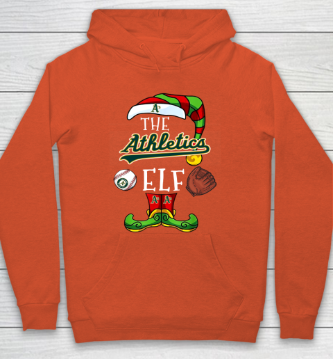 Oakland Athletics Christmas ELF Funny MLB Hoodie 3