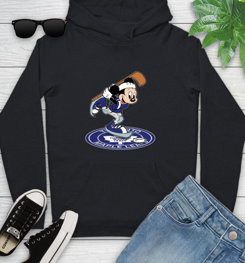 NHL Hockey Toronto Maple Leafs Cheerful Mickey Disney Shirt Youth Hoodie
