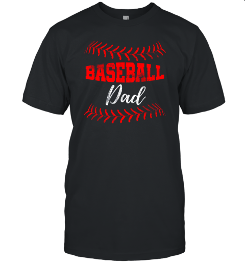 Mens Baseball Inspired Dad Fathers Day Unisex Jersey Tee