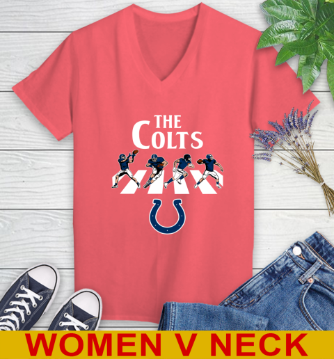 NFL Football Indianapolis Colts The Beatles Rock Band Shirt Women's V-Neck T-Shirt - Image 7