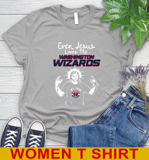 Washington Wizards NBA Basketball Even Jesus Loves The Wizards Shirt Women's T-Shirt 5