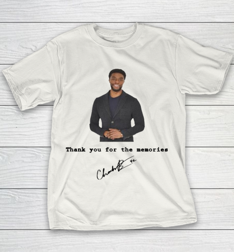 RIP Chadwick Boseman Signature Thank You For The Memories Black Panther Youth T-Shirt