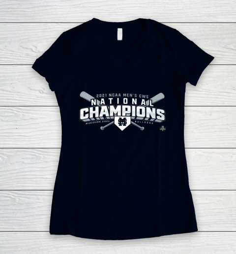 Mississippi State National Championship 2021 Women's V-Neck T-Shirt 2