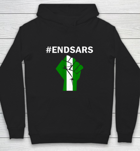 EndSARS End SARS Nigeria Flag Colors Strong Fist Protest Hoodie