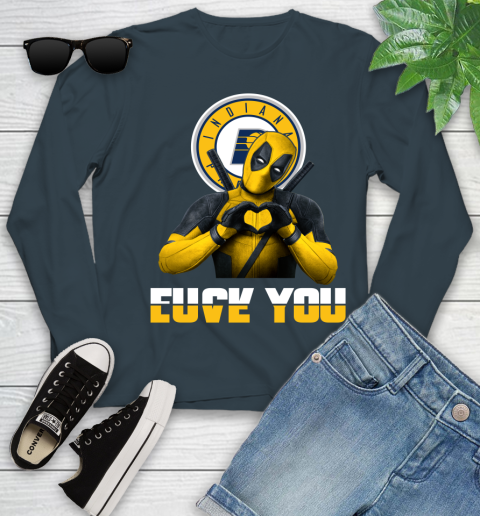 NBA Indiana Pacers Deadpool Love You Fuck You Basketball Sports Youth Long Sleeve 9