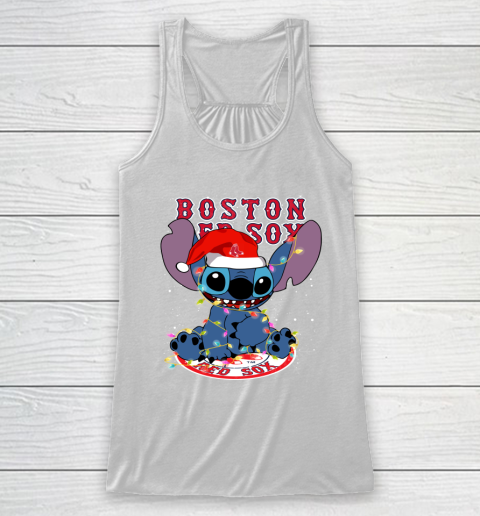 Boston Red Sox MLB noel stitch Baseball Christmas Racerback Tank