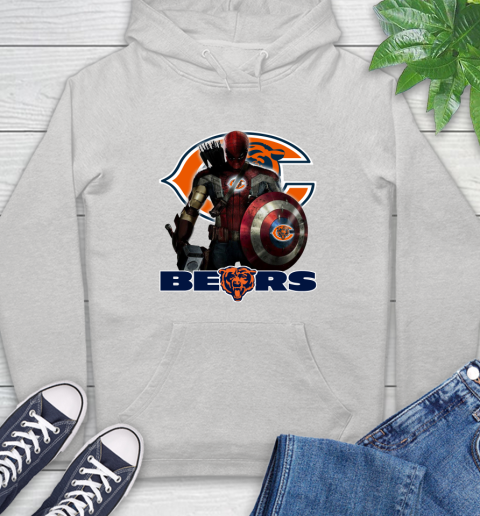 NFL Captain America Thor Spider Man Hawkeye Avengers Endgame Football Chicago Bears Hoodie