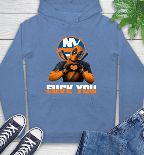 NHL New York Islanders Deadpool Love You Fuck You Hockey Sports Hoodie 11