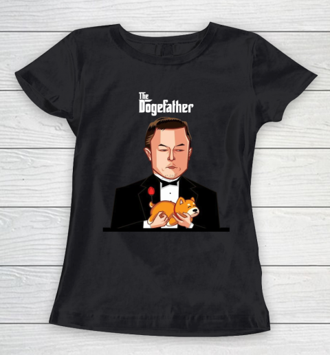 Dogecoin The DogeFather Funny Women's T-Shirt