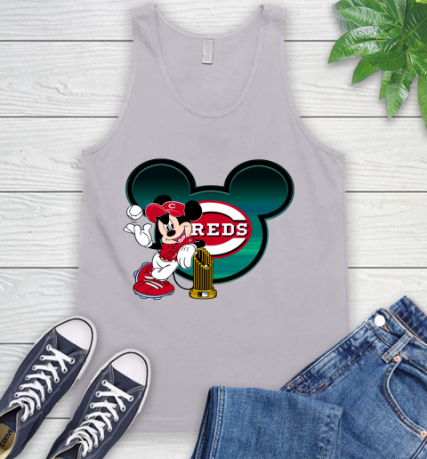 MLB Cincinnati Reds The Commissioner's Trophy Mickey Mouse Disney Tank Top 5 MLB Cincinnati Reds The Commissioner's Trophy Mickey Mouse Disney Tank Top - Image 5