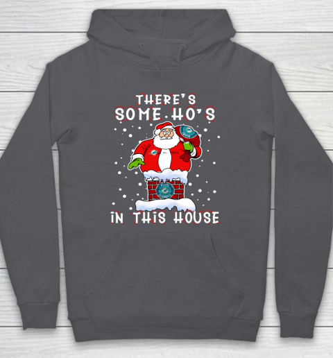 Miami Dolphins Christmas There Is Some Hos In This House Santa Stuck In The Chimney NFL Hoodie 4