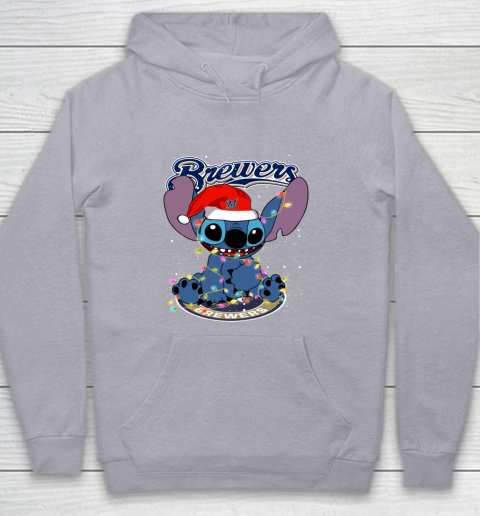 Milwaukee Brewers MLB noel stitch Baseball Christmas Youth Hoodie 4