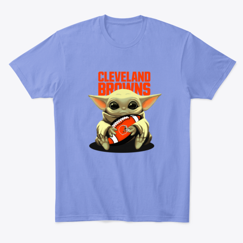 8sui baby yoda loves the cleveland browns classic t shirt 2 front violet