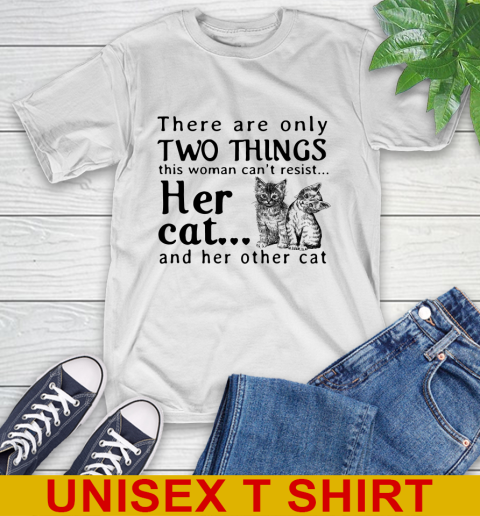 There are only two things this women can't resit her cat.. and cat