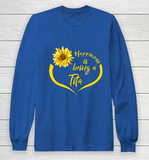 Womens Tita Gift Happiness Is Being A Tita Long Sleeve T-Shirt 6