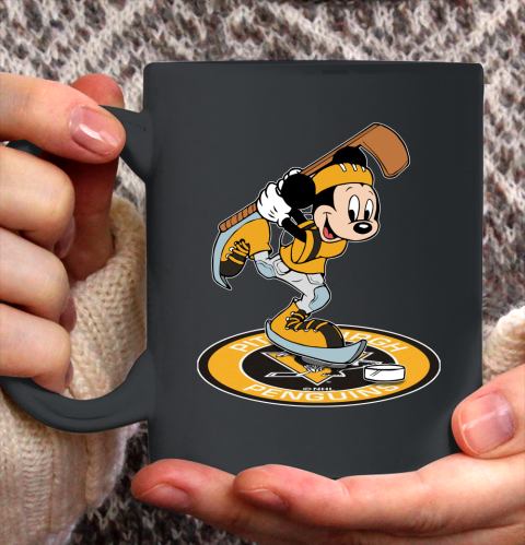 NHL Hockey Pittsburgh Penguins Cheerful Mickey Disney Shirt Ceramic Mug 11oz