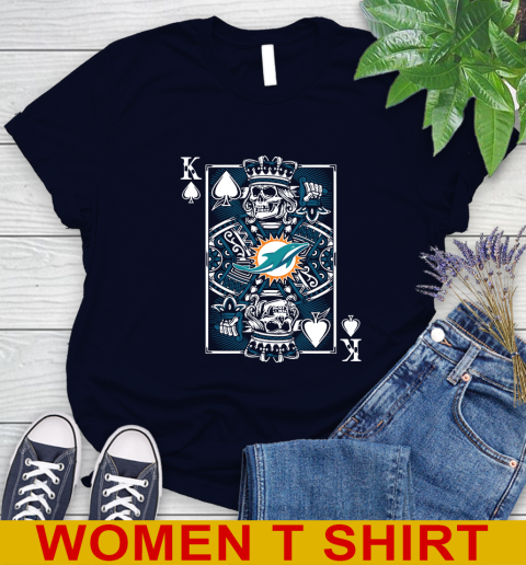 Miami Dolphins NFL Football The King Of Spades Death Cards Shirt Women's T-Shirt 2