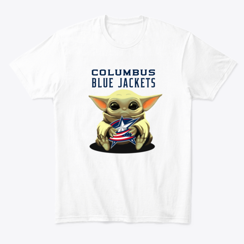 mo3u baby yoda hugs the columbus blue jackets classic t shirt 2 front white