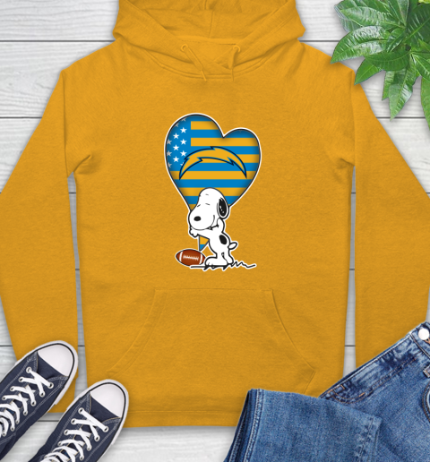 San Diego Chargers NFL Football The Peanuts Movie Adorable Snoopy Hoodie 3