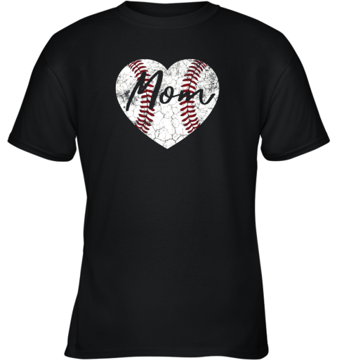 Baseball Softball Heart Mom Shirt Mother's Day Gift Youth T-Shirt