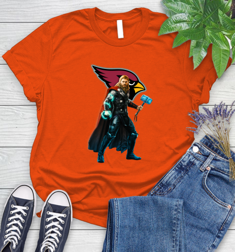 NFL Thor Avengers Endgame Football Arizona Cardinals Women's T-Shirt - Image 5