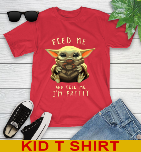Feed Me And Tell Me I'm Pretty Baby Yoda Star Wars Shirts Youth T-Shirt 11