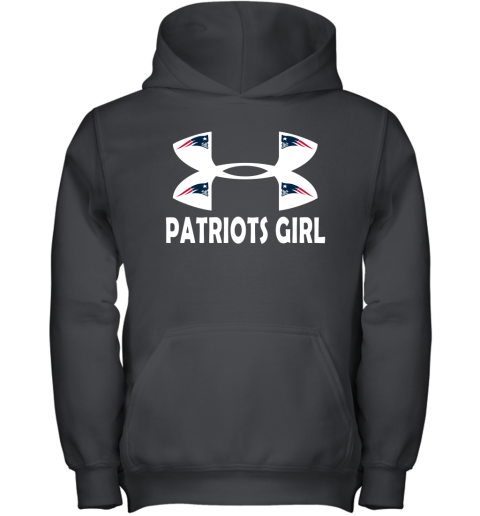 NFL New England Patriots Girl Under Armour Football Sports 9xToNWlsPmr youth hoodie 43 95 151514 front black