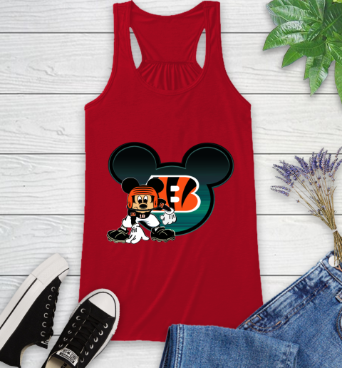 NFL Cincinnati Bengals Mickey Mouse Disney Football T Shirt Racerback Tank 6