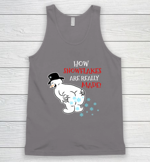 Funny Snowman How Snowflake Are Really Made Christmas Cutome Tank Top 5