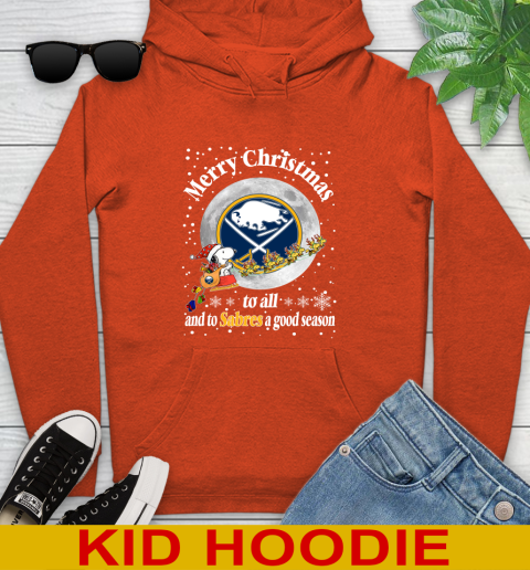 Buffalo Sabres Merry Christmas To All And To Sabres A Good Season NHL Hockey Sports Youth Hoodie 4