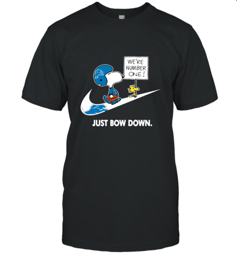 NFL Detroit Lions Are Number One – nike Just Bow Down Snoopy