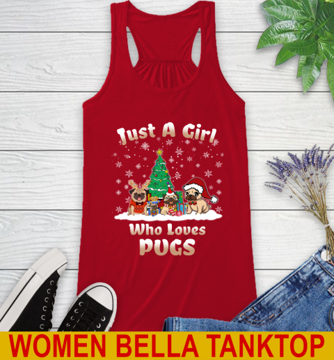 Christmas Just a girl who love pugs dog pet lover 40