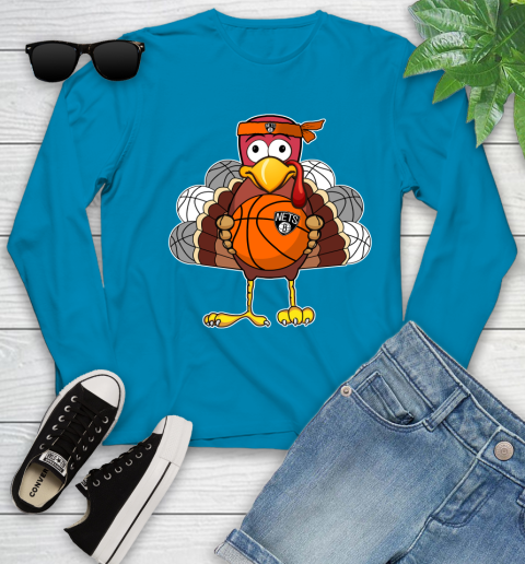 Brooklyn Nets Turkey thanksgiving day Youth Long Sleeve 7