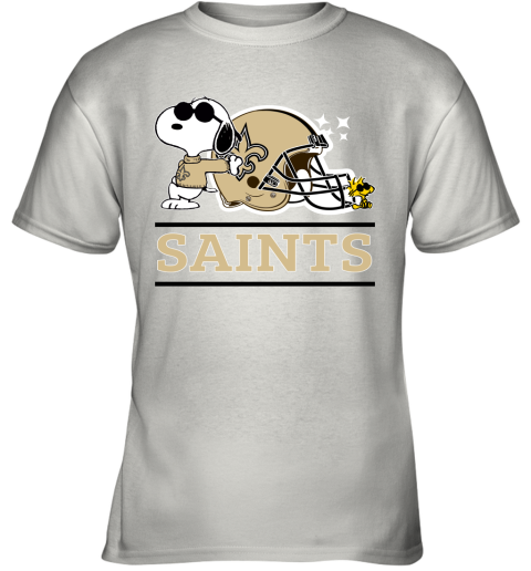 The New Orleans Saints Joe Cool And Woodstock Snoopy Mashup Youth T-Shirt