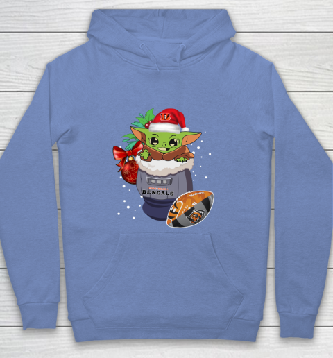 Cincinnati Bengals Christmas Baby Yoda Star Wars Funny Happy NFL Youth Hoodie 10