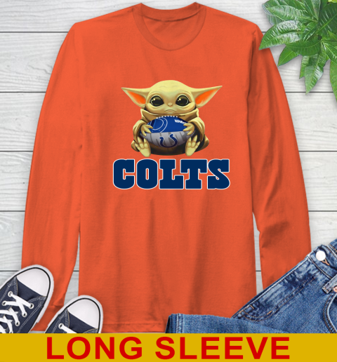 NFL Football Indianapolis Colts Baby Yoda Star Wars Shirt Long Sleeve T-Shirt 5