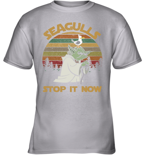 gwhl seagulls stop it now funny yoda star wars vintage shirts youth t shirt 26 front sport grey
