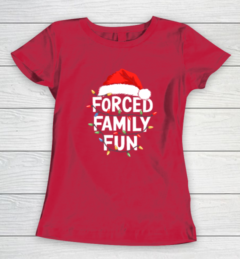 Forced Family Fun Shirt Christmas Pajamas Women's T-Shirt 7