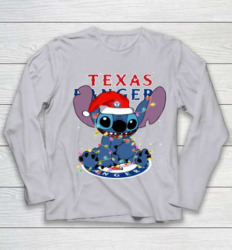 Texas Rangers MLB noel stitch Baseball Christmas Youth Long Sleeve 3