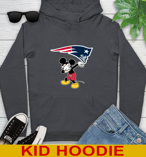 New England Patriots NFL Football Dabbing Mickey Disney Sports Youth Hoodie 9
