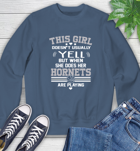 Charlotte Hornets NBA Basketball I Yell When My Team Is Playing Sweatshirt 8